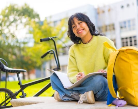 Asian student from the philippines in the campus of the university of eramus in europe, exchange Asian student from the philippines in the campus of the university of eramus in europe, exchange